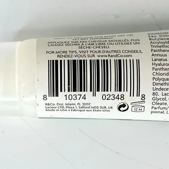 R+Co Waterfall Moisture Shine Hair Lotion Hydration Smooth Travel .5oz 15ml New - Picture 6 of 6